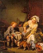 Jean-Baptiste Greuze The Spoiled Child painting